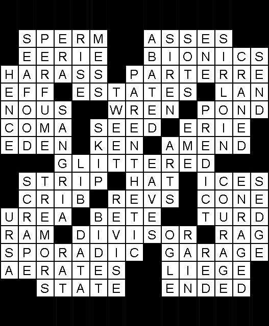 Completed crossword puzzle solution grid for October 2026