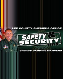 Lee County Sheriff Carmine Marceno Safety and Security Tips banner