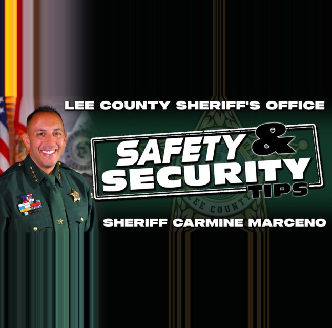 Lee County Sheriff Carmine Marceno Safety and Security Tips banner