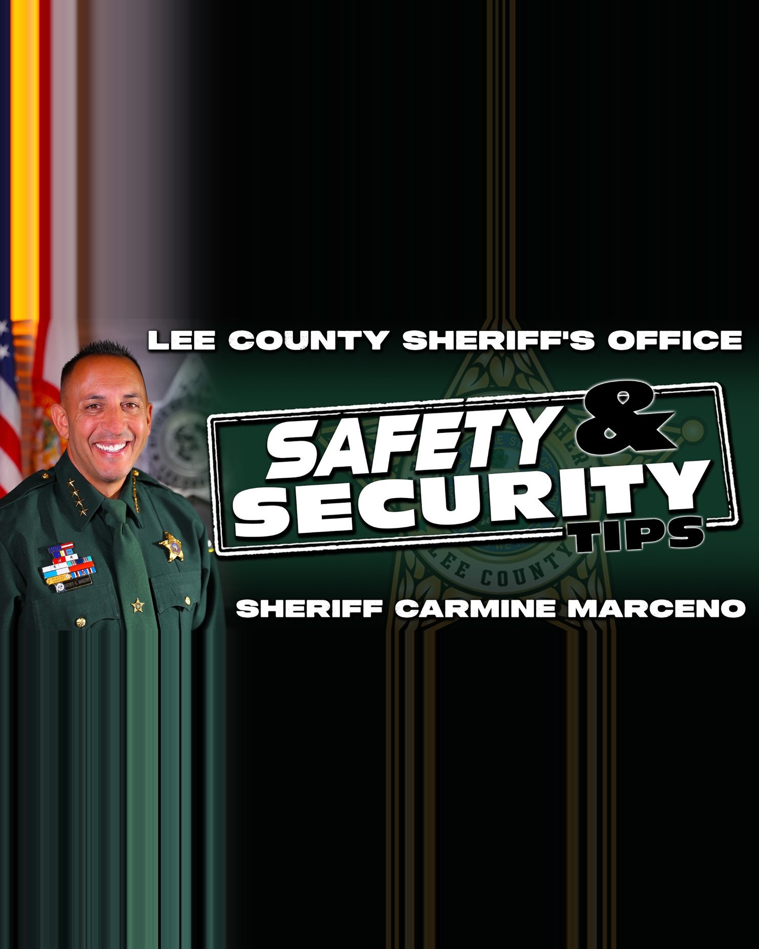 Lee County Sheriff Carmine Marceno Safety and Security Tips banner