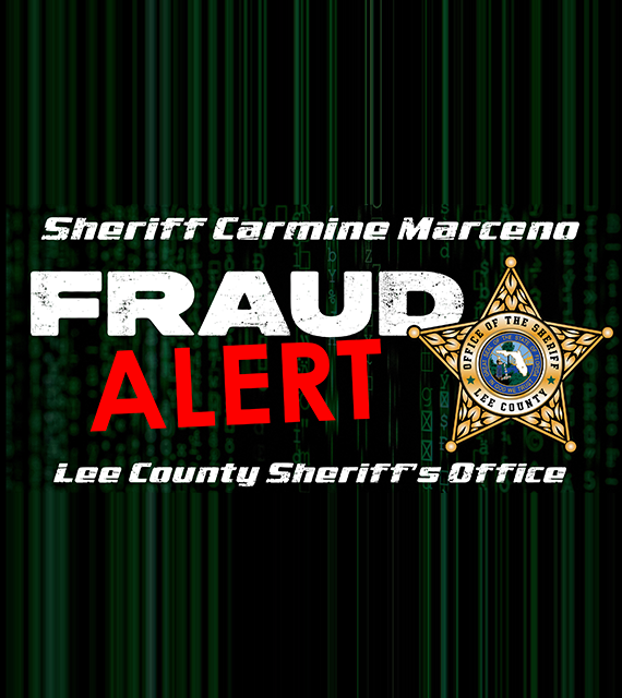 Sheriff Carmine Marceno Lee County Sheriff’s Office Fraud Alert banner